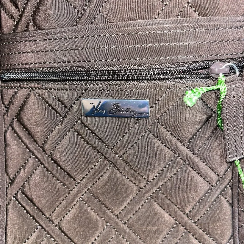 NWT Vera Bradley Brown Quilted Microfiber Hipster